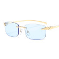 Frameless Ocean color 2020 new arrivals unique fashion shades custom designer luxury metal sunglasses women 72070